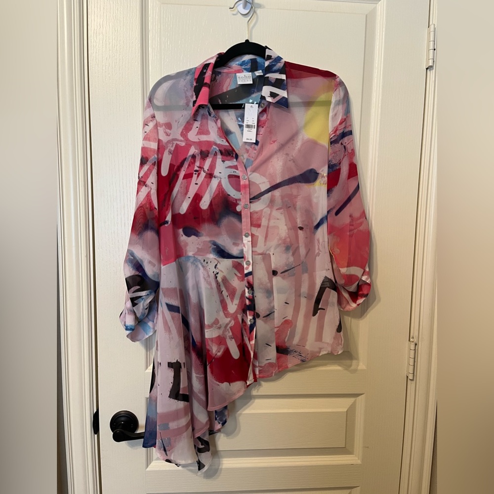 NY & Co long hem blouse
